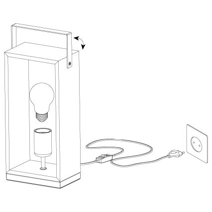 Eglo - Lampa stołowa 1xE27/40W/230V