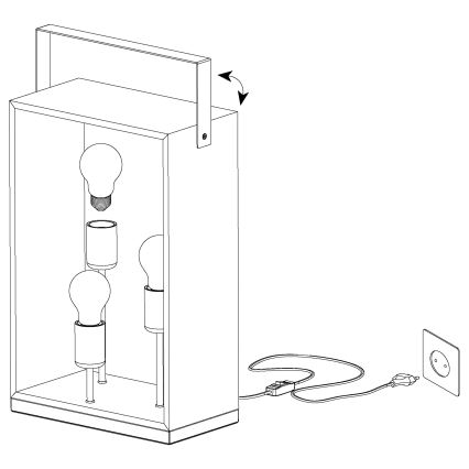 Eglo - Lampa stołowa 3xE27/40W/230V