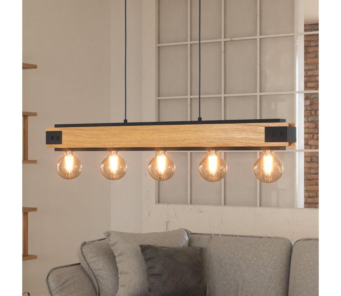 Eglo 43468 - Żyrandol na lince LAYHAM 5xE27/60W/230V