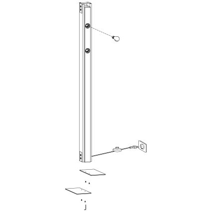 Eglo - Lampa podłogowa 4xE27/60W/230V