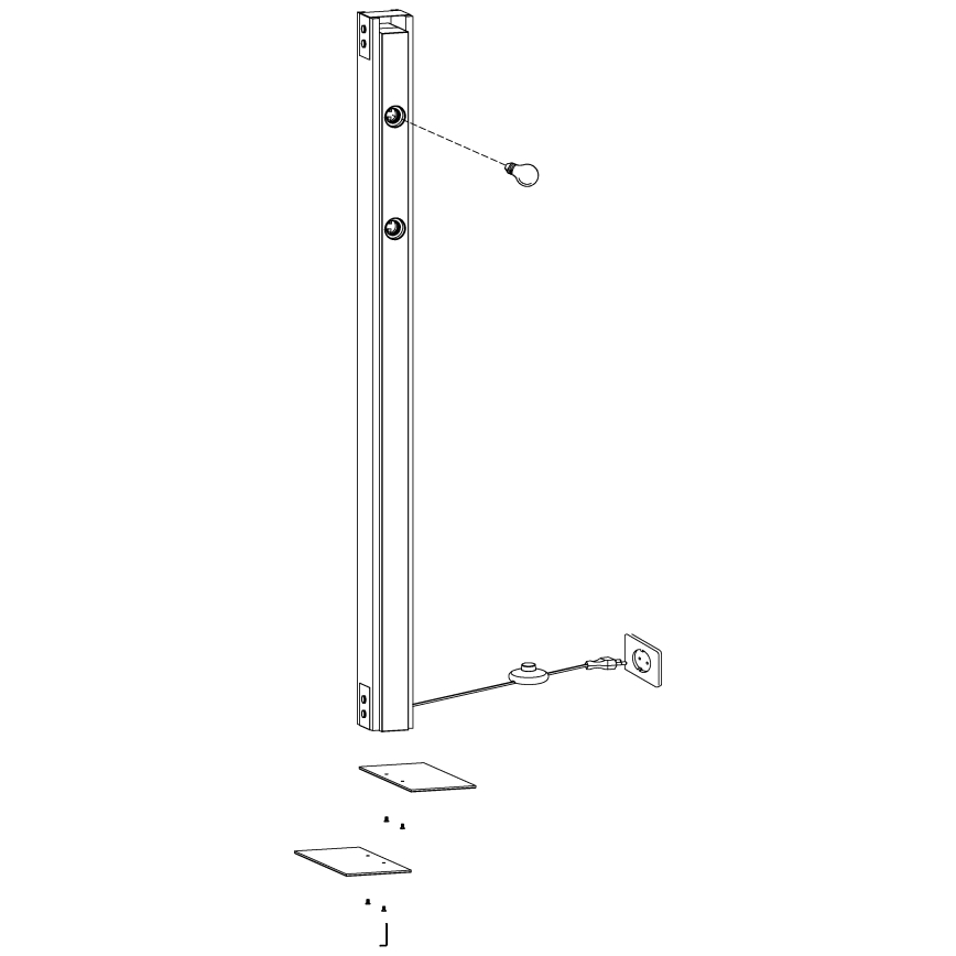 Eglo - Lampa podłogowa 4xE27/60W/230V