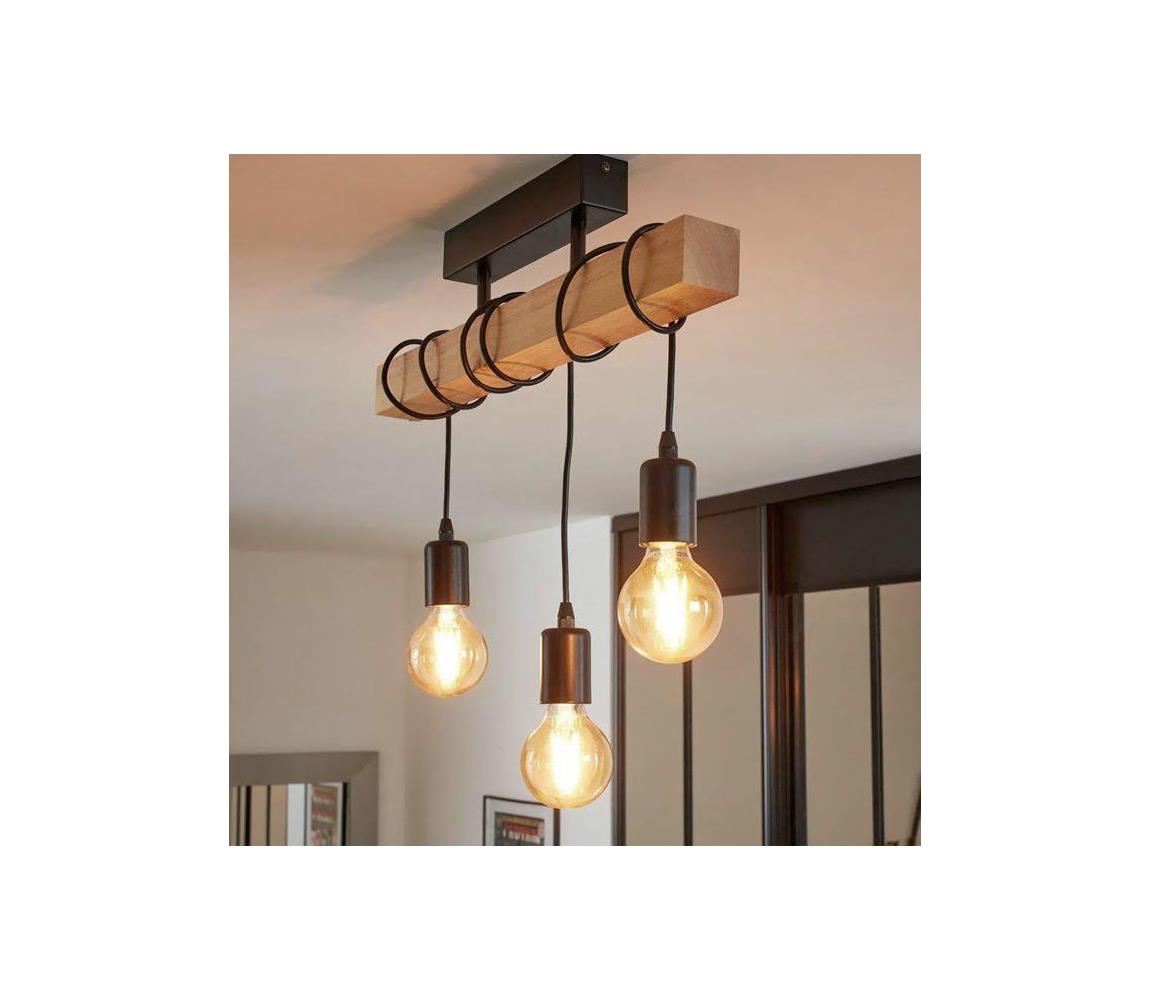 Eglo 43511 - Żyrandol natynkowy TOWNSHEND 3xE27/60W/230V - FSC certyfikowano