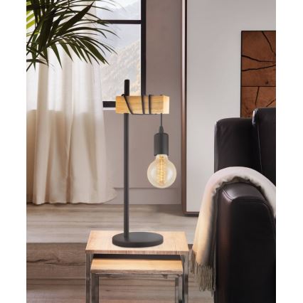 Eglo - Lampa stołowa TOWNSHEND 1xE27/10W/230V - certyfikat FSC