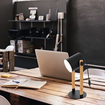 Eglo - Lampa stołowa 1xE27/28W/230V - certyfikat FSC