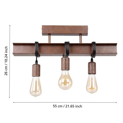 Eglo - Żyrandol natynkowy TOWNSHEND 3xE27/60W/230V