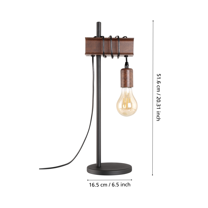 Eglo - Lampa stołowa TOWNSHEND 1xE27/10W/230V