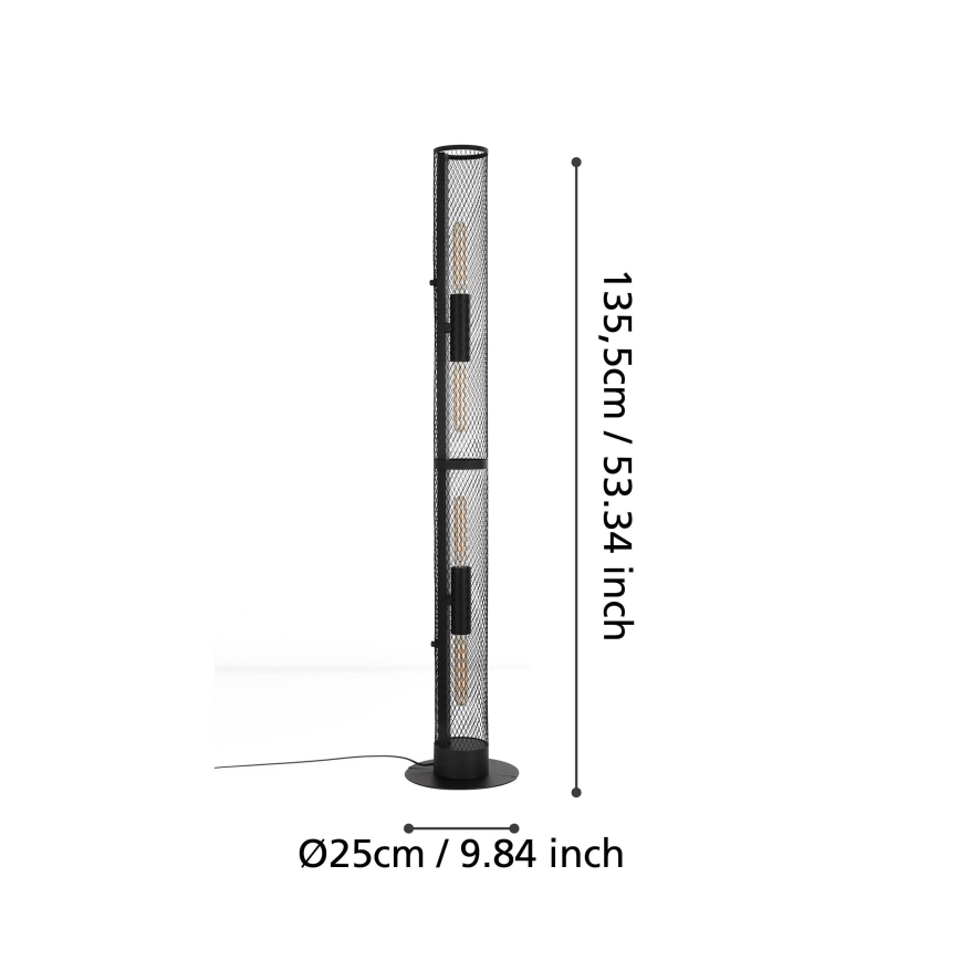 Eglo - Lampa podłogowa 4xE27/40W/230V