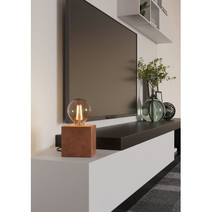 Eglo - Lampa stołowa 1xE27/40W/230V brązowy
