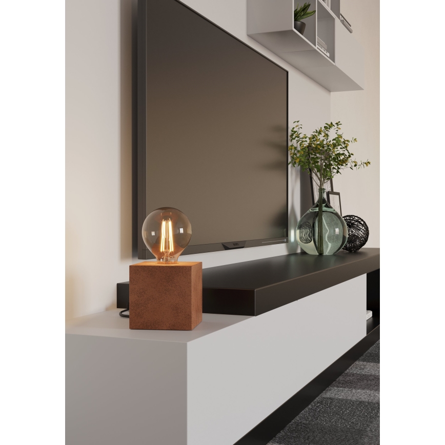 Eglo - Lampa stołowa 1xE27/40W/230V brązowy