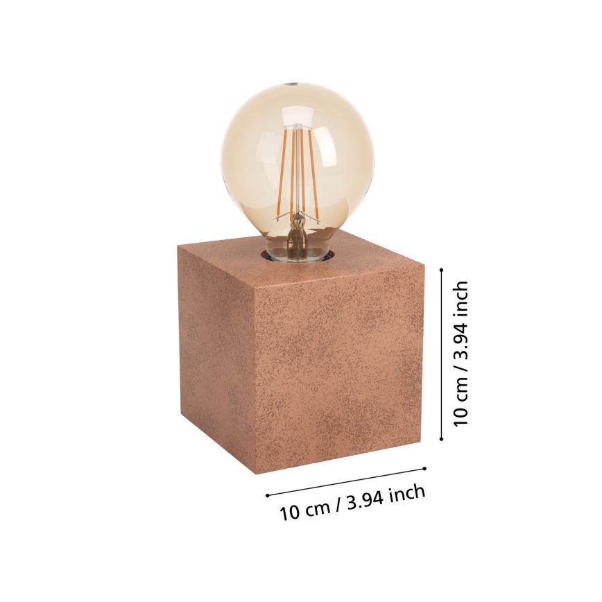 Eglo - Lampa stołowa 1xE27/40W/230V brązowy