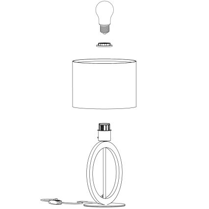 Eglo - Lampa stołowa 1xE27/40W/230V