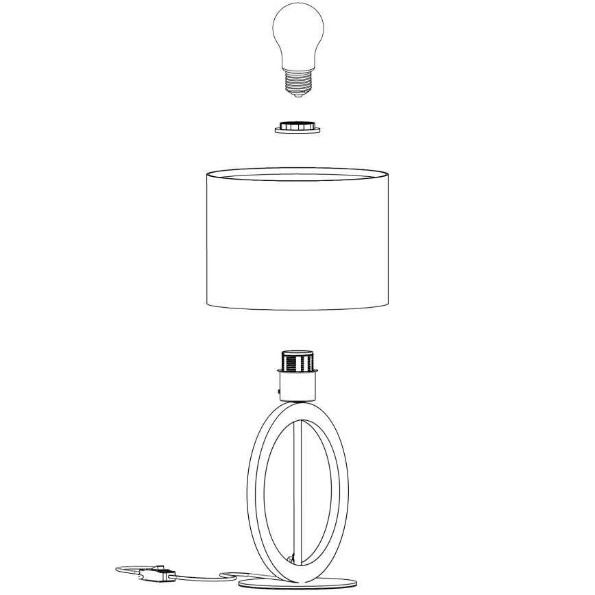 Eglo - Lampa stołowa 1xE27/40W/230V