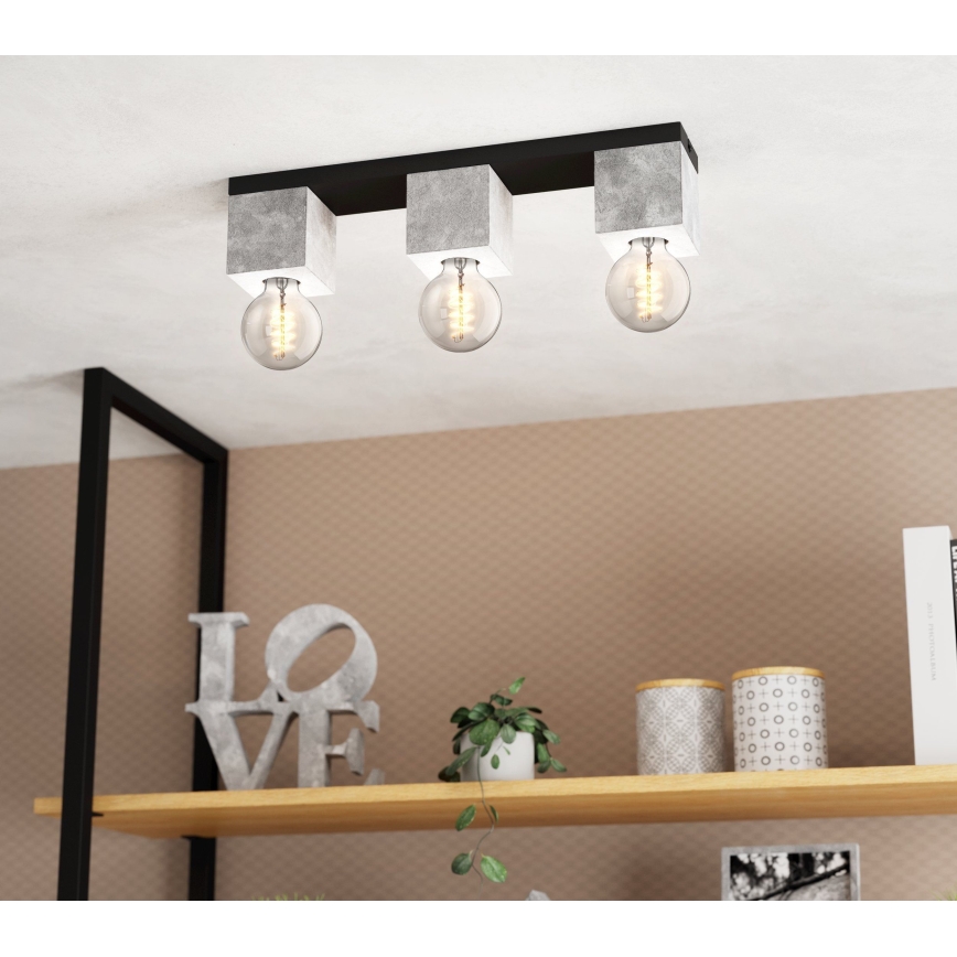 Eglo 43596 - Przysufitowy żyrandol PRESTWICK 3xE27/40W/230V