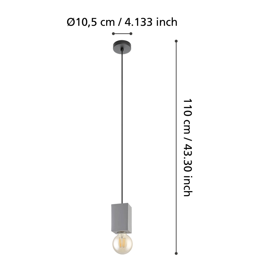 Eglo 43597 - Lampa wisząca na linkach PRESTWICK 1xE27/40W/230V