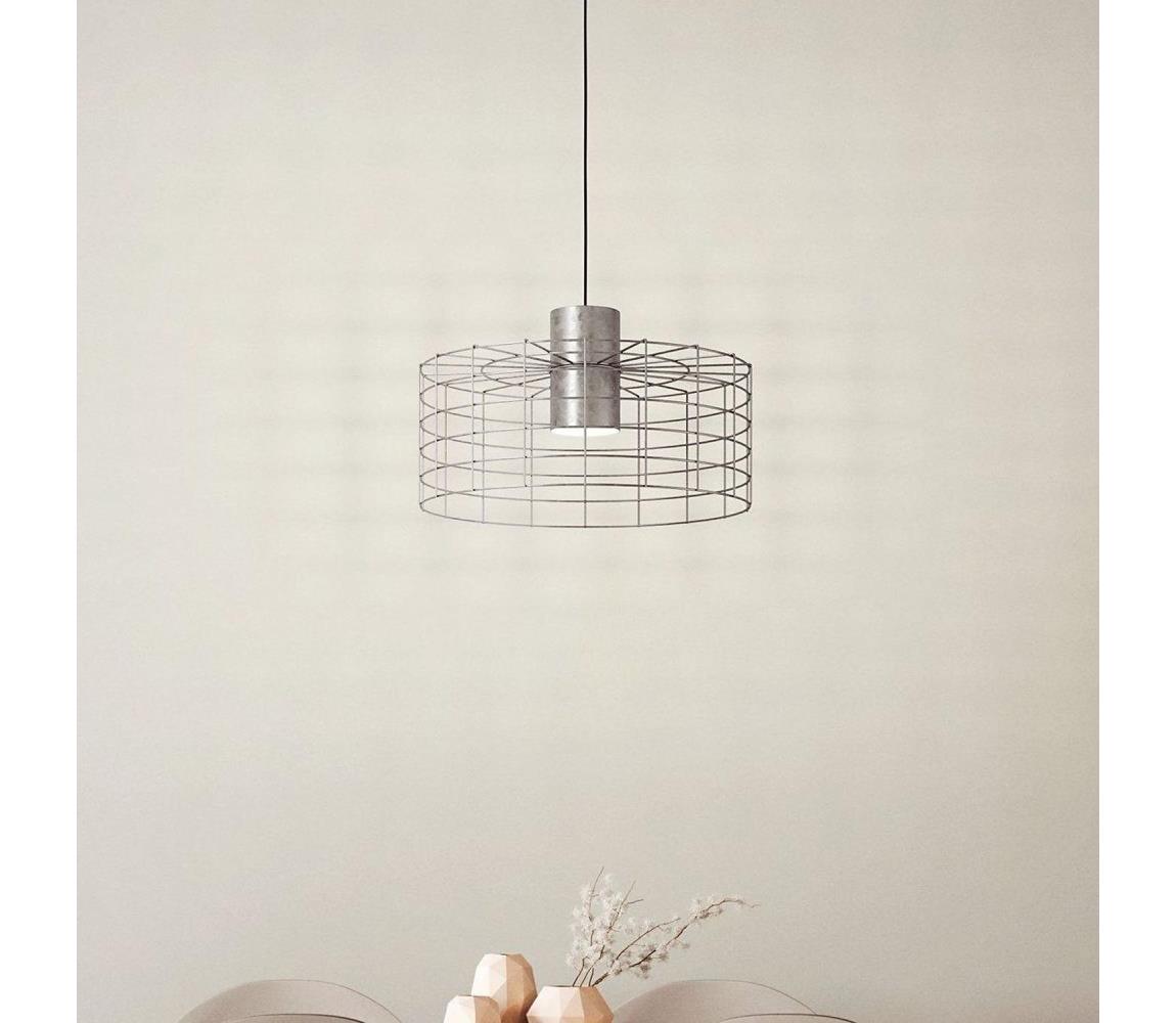 Eglo 43651 - Żyrandol na lince MILLIGAN 1xE27/40W/230V śr. 48 cm biały