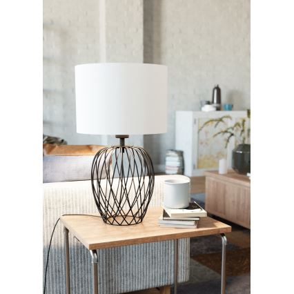 Eglo - Lampa stołowa 1xE27/40W/230V biały