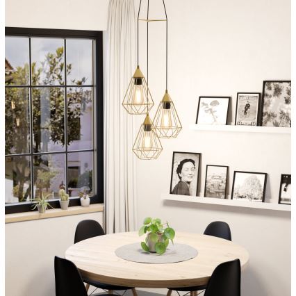 Eglo - Żyrandol na lince 3xE27/60W/230V