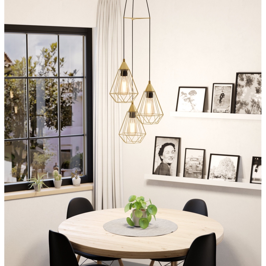 Eglo - Żyrandol na lince 3xE27/60W/230V