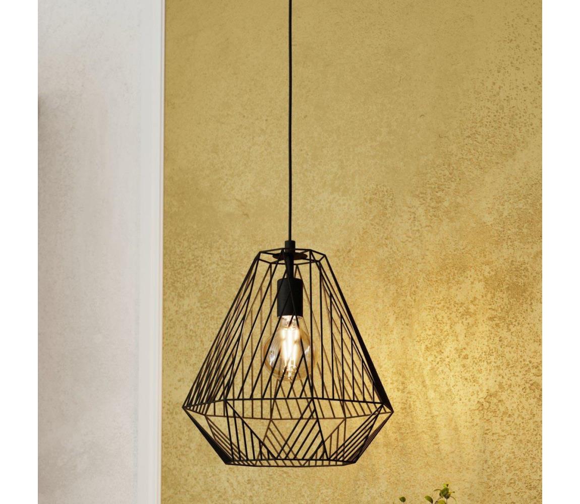 Eglo 43692 - Żyrandol na lince STYPE 1xE27/40W/230V czarny