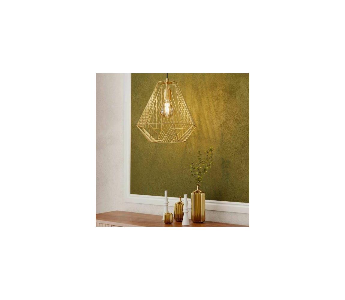 Eglo 43695 - Żyrandol na lince STYPE 1xE27/40W/230V gold