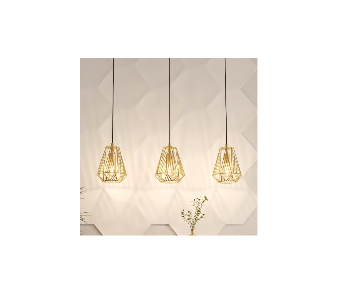 Eglo 43696 - Żyrandol na lince STYPE 3xE27/40W/230V złoty