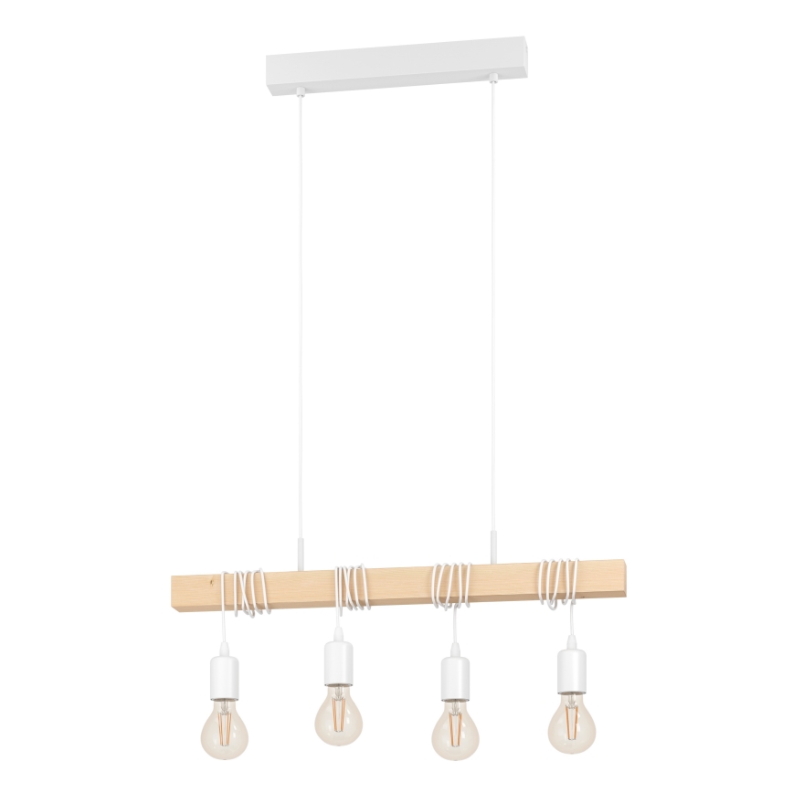 Eglo - Żyrandol na lince TOWNSHEND 4xE27/60W/230V - certyfikat FSC