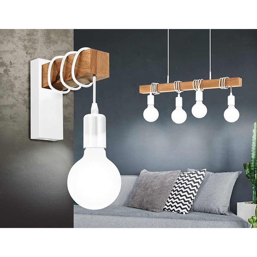 Eglo - Żyrandol na lince TOWNSHEND 4xE27/60W/230V - certyfikat FSC