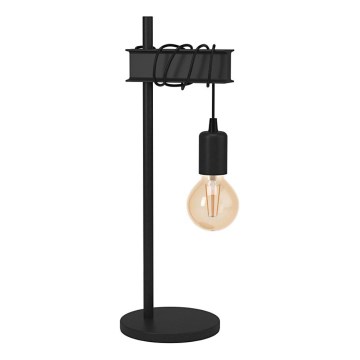 Eglo 43714 - Lampa stołowa TOWNSHEND 1xE27/10W/230V czarna