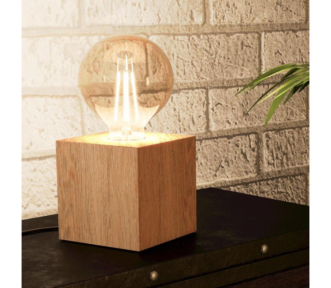 Eglo 43733 - Lampa stołowa PRESTWICK 1xE27/40W/230V beżowy