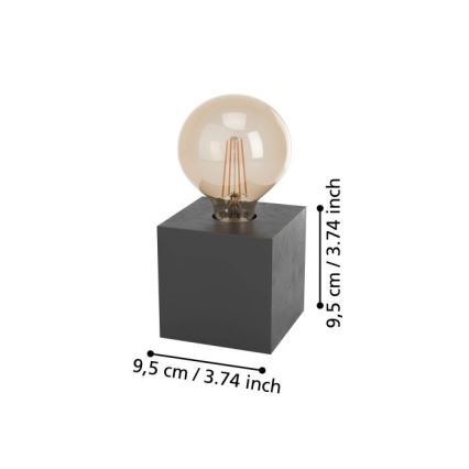 Eglo - Lampa stołowa 1xE27/40W/230V antracyt