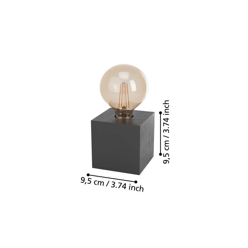Eglo - Lampa stołowa 1xE27/40W/230V antracyt