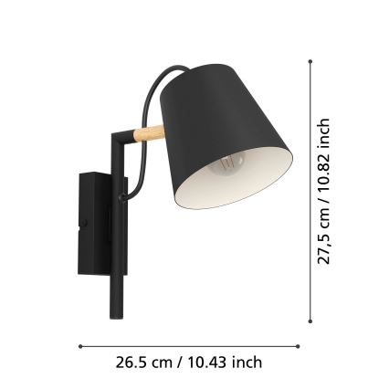 Eglo - Lampa ścienna 1xE14/40W/230V