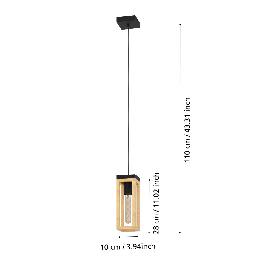 Eglo - Lampa wisząca na linkę 1xE27/40W/230V