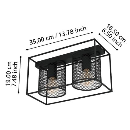 Eglo - Lampa sufitowa 2xE27/40W/230V