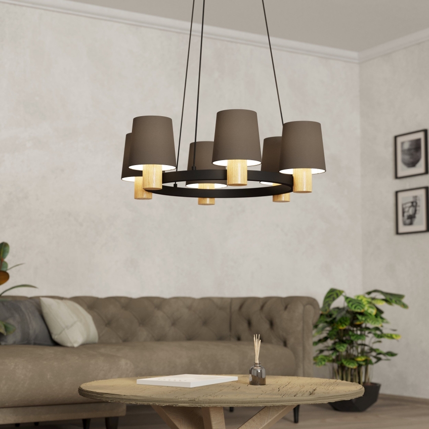 Eglo - Lampa wisząca na linkach 6xE27/40W/230V