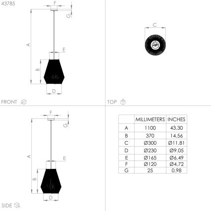 Eglo - Lampa wisząca na linkę 1xE27/40W/230V