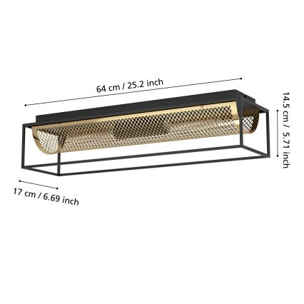 Eglo - Lampa sufitowa 2xE27/40W/230V