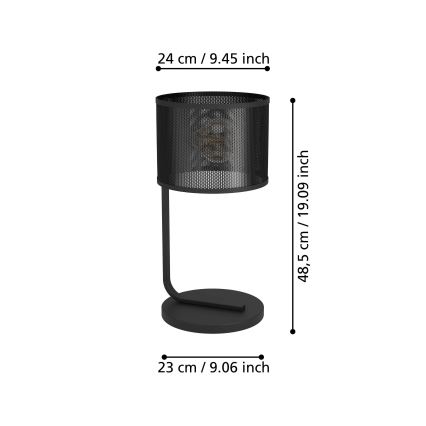 Eglo 43797 - Lampa stołowa MANBY 1xE27/40W/230V