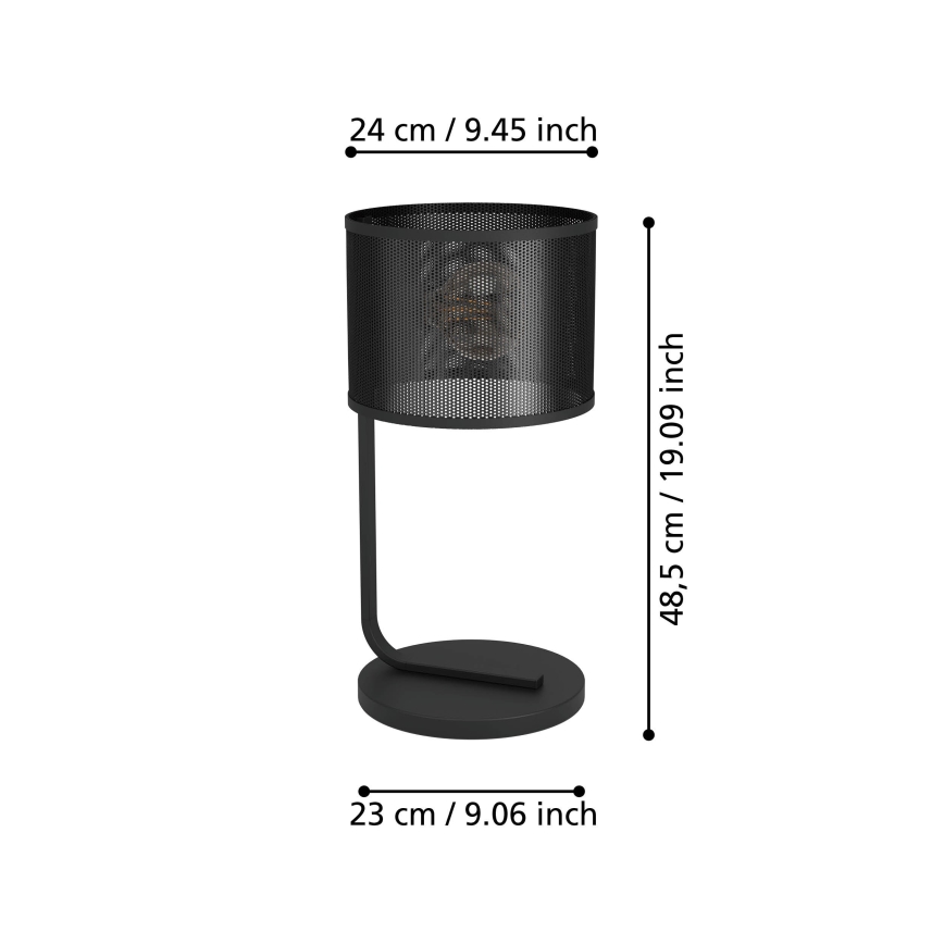 Eglo 43797 - Lampa stołowa MANBY 1xE27/40W/230V