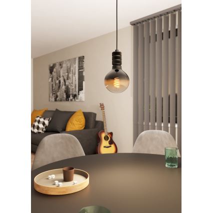 Eglo - Lampa wisząca na linkę 1xE27/40W/230V czarna