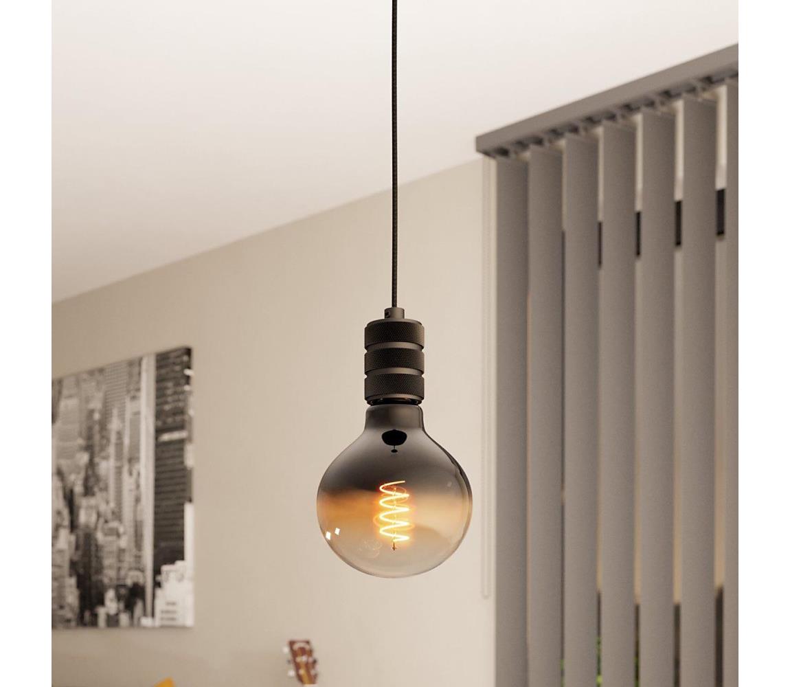 Eglo 43801 - Żyrandol na lince YORTH 1xE27/40W/230V czarny