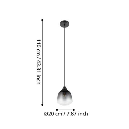 Eglo - Żyrandol na lince 1xE27/40W/230V