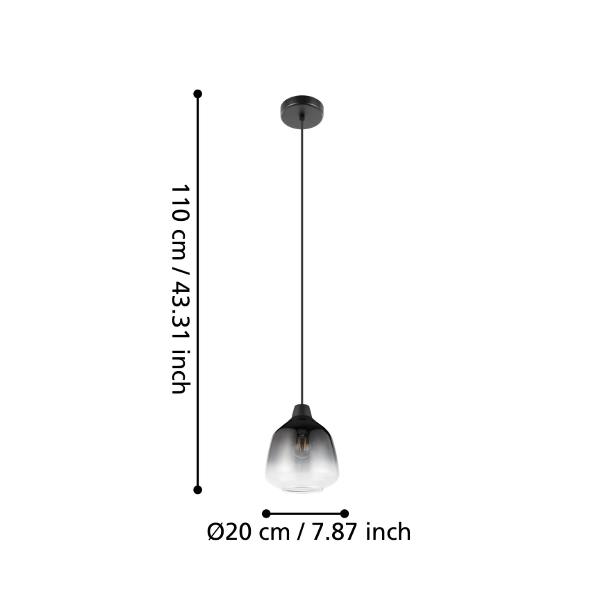 Eglo - Żyrandol na lince 1xE27/40W/230V