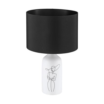 Eglo - Lampa stołowa 1xE27/40W/230V czarna/biała