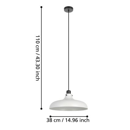 Eglo - Żyrandol na lince 1xE27/40W/230V