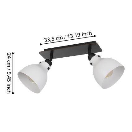 Eglo 43828 - Oświetlenie punktowe MATLOCK 2xE27/40W/230V