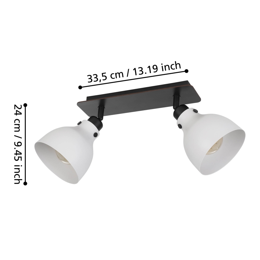 Eglo 43828 - Oświetlenie punktowe MATLOCK 2xE27/40W/230V