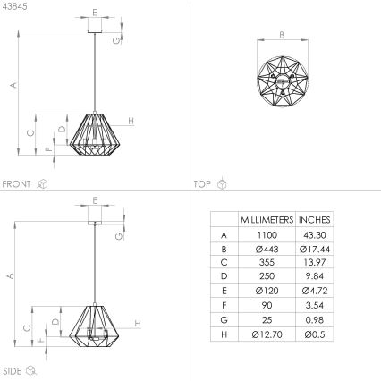 Eglo - Lampa wisząca na linkach 3xE27/40W/230V