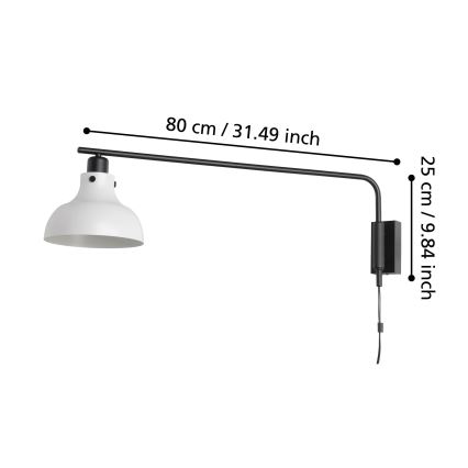 Eglo - Kinkiet 1xE27/40W/230V
