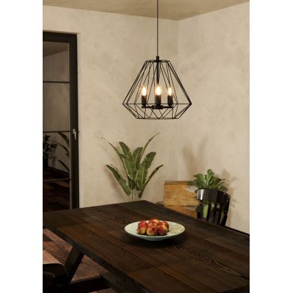 Eglo - Lampa wisząca na linkach 3xE14/40W/230V